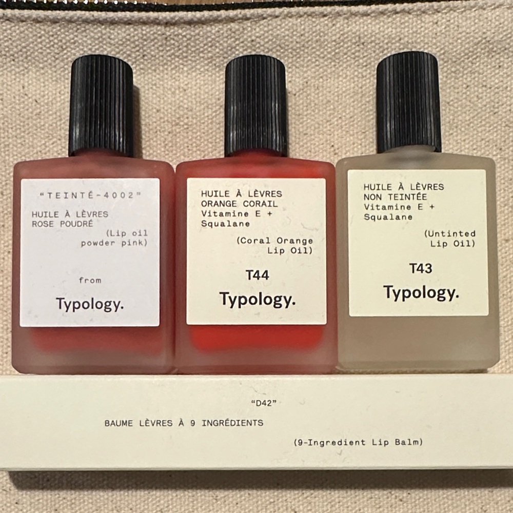 Typology Lip Balm & Gloss Set - pink, coral, clear - Picture 2 of 2